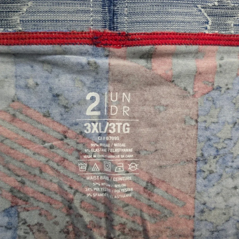 2UNDR Boxer Briefs‎ Mens 3XL Red Blue Stars Stripes Swing Shift Joey Pouch